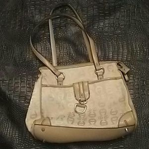 Etienne Aigner cream/tan purse